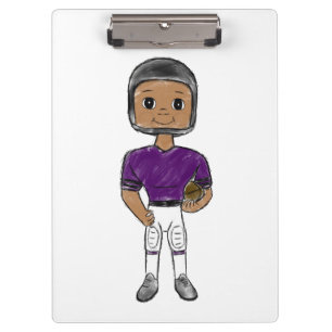Pranchetas jogador de futebol retrô vintage roxo preto simple