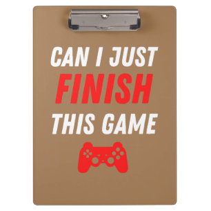 Pranchetas Jogo Engraçado Posso terminar este jogo?