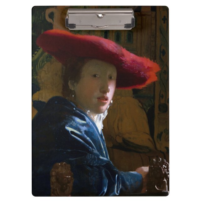 Pranchetas Johannes Vermeer - Rapariga com Chapéu Vermelho (Frente)