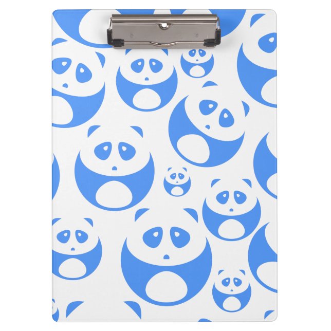 Pranchetas Kawaii Panda Baby Blue and WhitePattern (Frente)