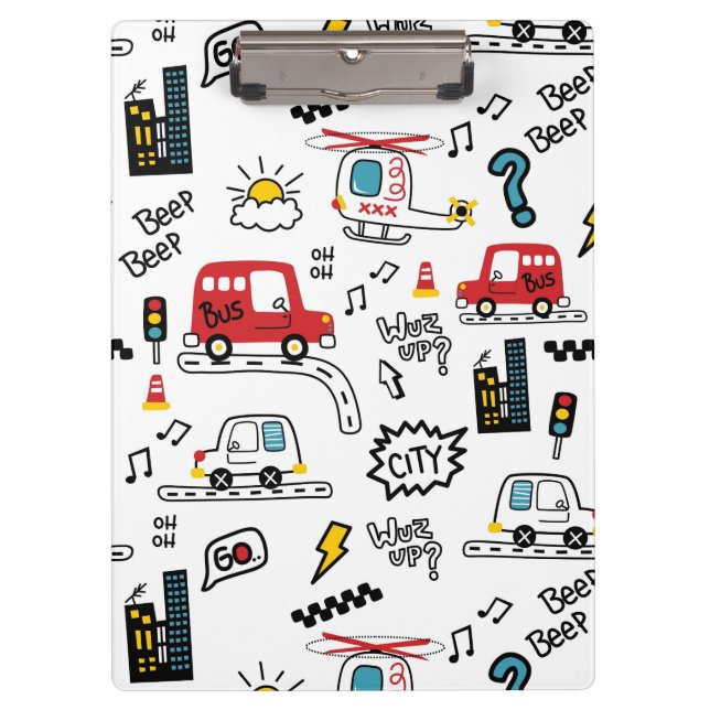 Pranchetas Kids Playful Transport Pattern  (Frente)