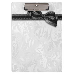 Pranchetas Laço Preto e Damask Branco