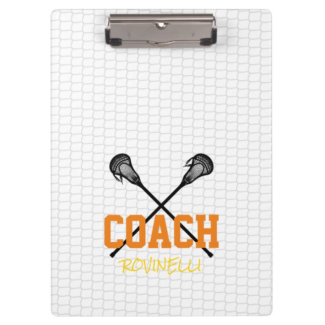 Pranchetas Lacrosse Sticks Net Coach Name Team Cores Sports (Frente)