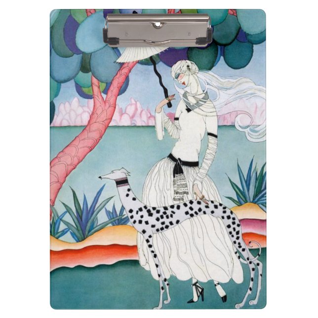 Pranchetas Lady with Dalmatian Dog - Helen Dryden (Frente)
