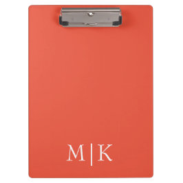 Pranchetas Laranja e Branco | Monograma Moderno