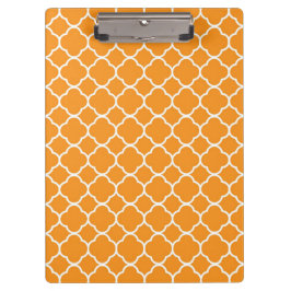 Pranchetas Laranja Préppy Quatrefoil