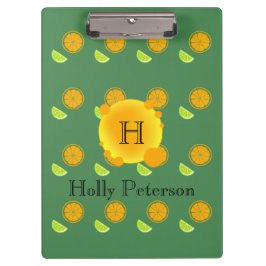 Pranchetas Laranjas e Limões em Monograma Bonito