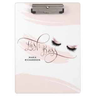 Pranchetas Lash Boss Makeup Eyebrow Olhos Lashes Rosa Dourado