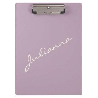 Pranchetas Lavanda de Nome de Script Mínimo Personalizado