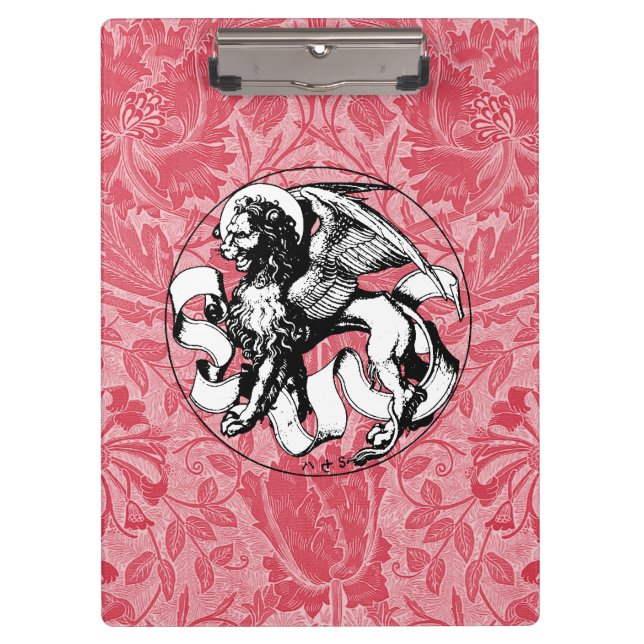 Pranchetas Leão com asa emblema da Rua do século 15 (Frente)