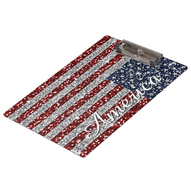 Pranchetas Legal trendy America flag brilhando brilho falso (Inclinado)