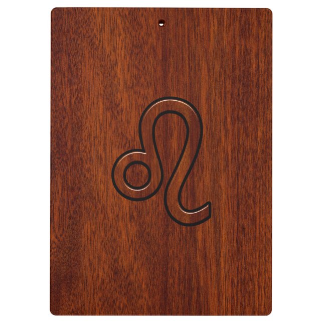 Pranchetas Leo Zodiac Símbolo do estilo madeira mogno (Verso)