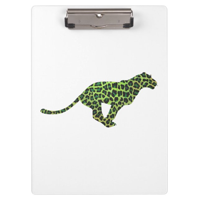 Pranchetas Leopard Black and Green Silhouette (Frente)