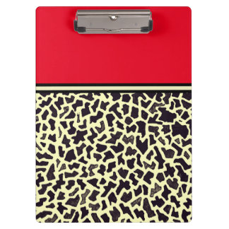 Pranchetas Leopardo Creme Vermelho