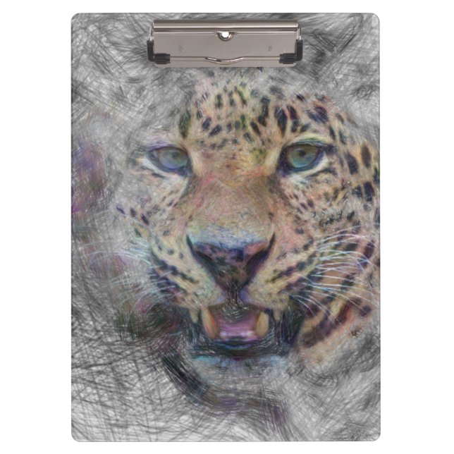 Pranchetas leopardo de animais artísticos (Frente)