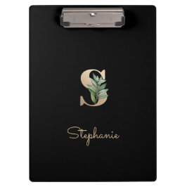 Pranchetas Letra Elegante Monograma Botânico S