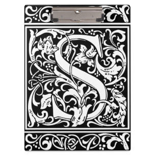 Pranchetas Letra S Monograma Medieval Art Nouveau