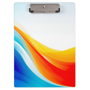 Pranchetas Linhas retro laranja e abstrato azul curvas