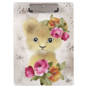 Pranchetas Lion Baby Lion Watercolor