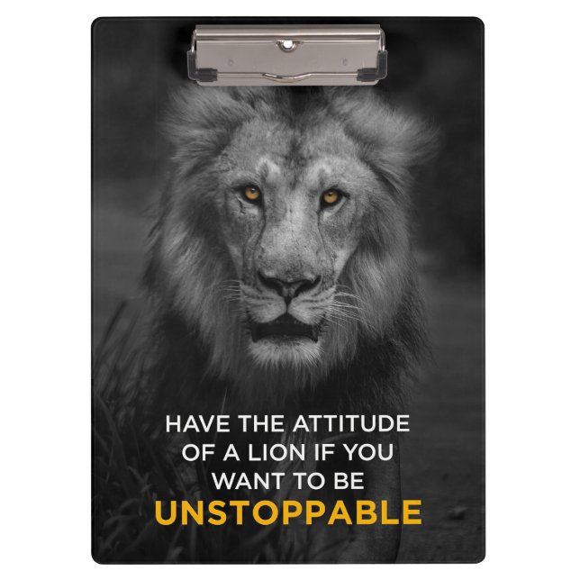 Pranchetas Lion Motivational Unstoppaple (Frente)