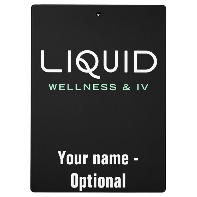 Pranchetas Liquid Wellness & IV Clipboard - Black (Verso)