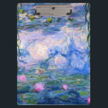 Pranchetas Lírios de água<br><div class="desc">Os lírios de água são umas séries sobre de 200 pinturas a óleo por Claude Monet impressionista francês. Esta pintura,  terminada em 1919,  caracteriza máscaras do azul e do rosa.</div>