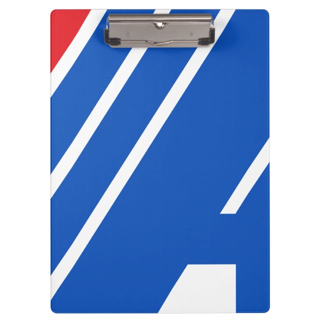 Pranchetas Listra Geométrica Azul e Vermelha Minimalista (Frente)