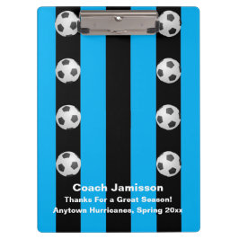 Pranchetas Listra preta e azul, obrigado treinador do futebol