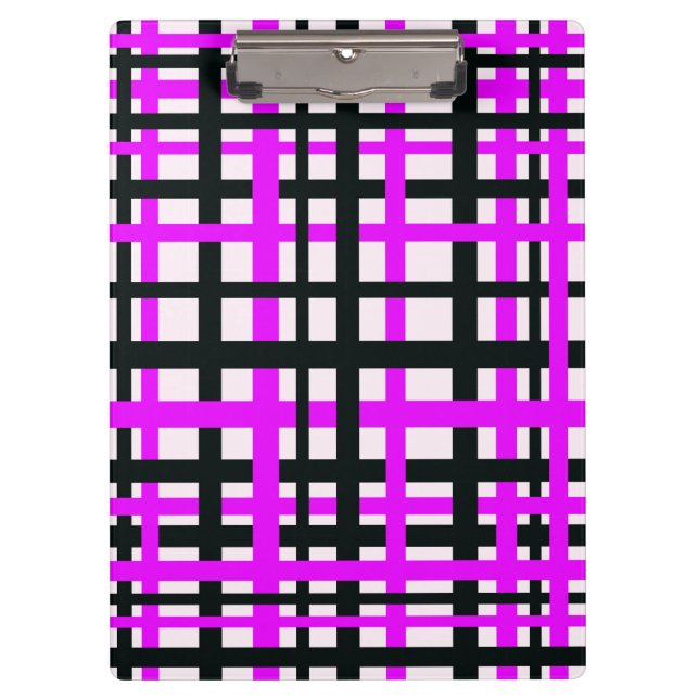 Pranchetas Listras de Intertravamento Cor-de-rosa Preto (Frente)