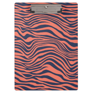 Pranchetas Listras de Tigre Glamourosas de Coral Impressão An