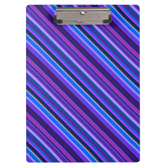 Pranchetas Listras diagonais em azul e roxo (Frente)