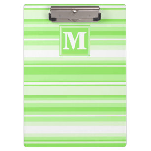 Pranchetas Listras do verde limão do monograma