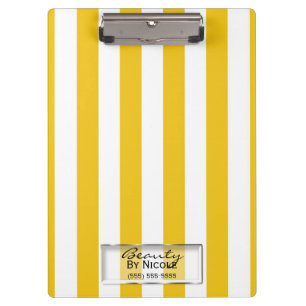 Pranchetas Listras Modernas Amarelo Brilhante e Branco Person