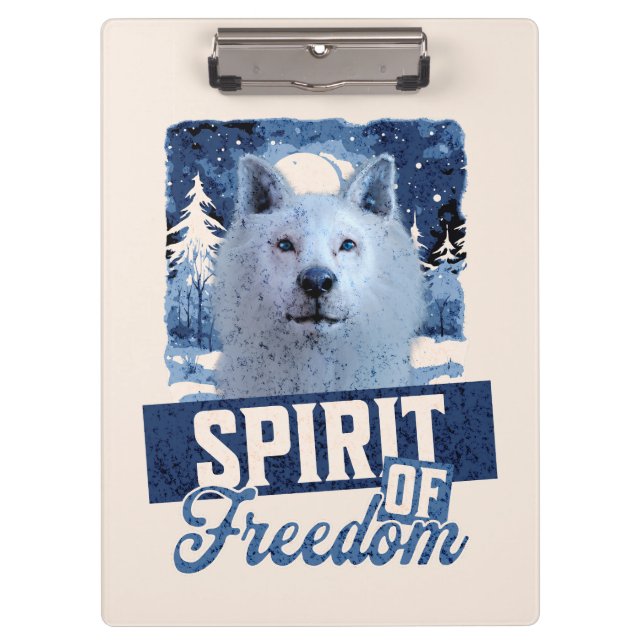 Pranchetas Lobo Ártico Espírito de Liberdade Design de Vida S (Frente)