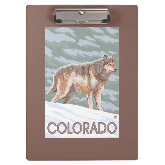 Pranchetas Lobo cinzento StandingColorado (Frente)
