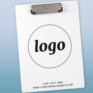 Pranchetas Logotipo com Área de Transferência de Negócios de