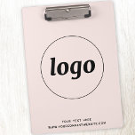 Pranchetas Logotipo com texto cor-de-rosa<br><div class="desc">Design de logotipo simples para sua empresa. Substitua o logotipo e o texto pelo seu e altere a cor de fundo na ferramenta design para personalizar. Ideal para empresas voltadas para clientes ou clientes ou para feiras comerciais.</div>