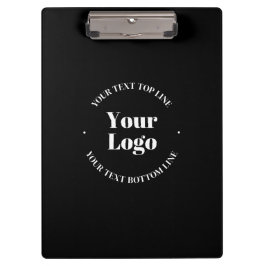 Pranchetas Logotipo da sua empresa e Modelo de texto personal