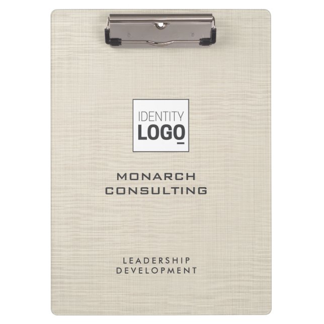 Pranchetas Logotipo Personalizado Simples Textura Creme de Li (Frente)
