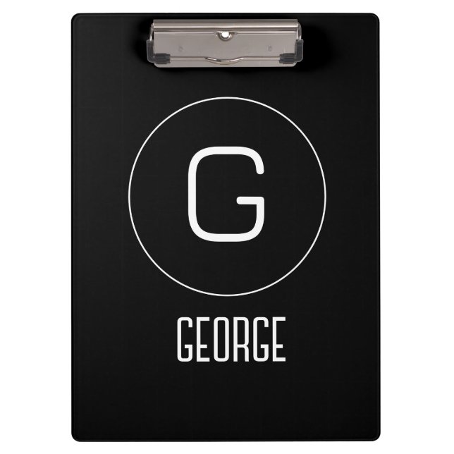 Pranchetas Logotipo personalizável de nome pessoal (Frente)