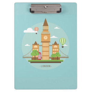 Pranchetas London City Illustration