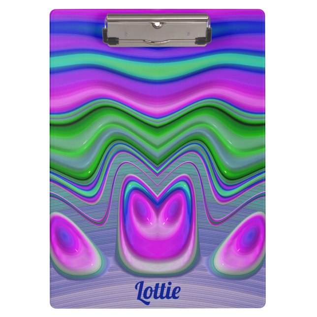 Pranchetas LOTTIE ~ 3D! Rosa, Roxo, Verde, Azul (Frente)