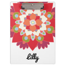 Lótus Floral Vermelho Bonito e Moderno Mandala Per