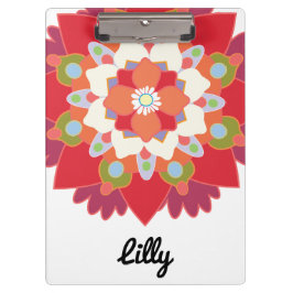 Pranchetas Lótus Floral Vermelho Bonito e Moderno Mandala Per