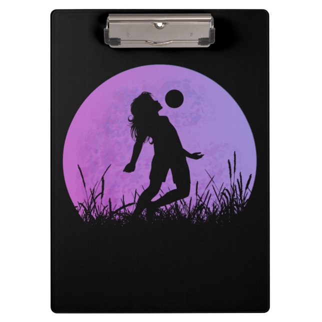 Pranchetas lua da silhueta de futebol (Frente)