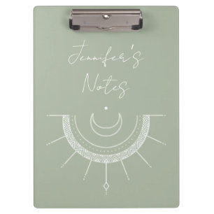 Pranchetas Lua Verde-Azeitona Celestial Bonito Personalizada