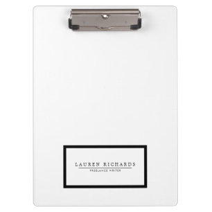 Pranchetas Luxo profissional preto e branco personalizado