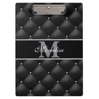 Pranchetas luxuoso design preto monogramado personalizado