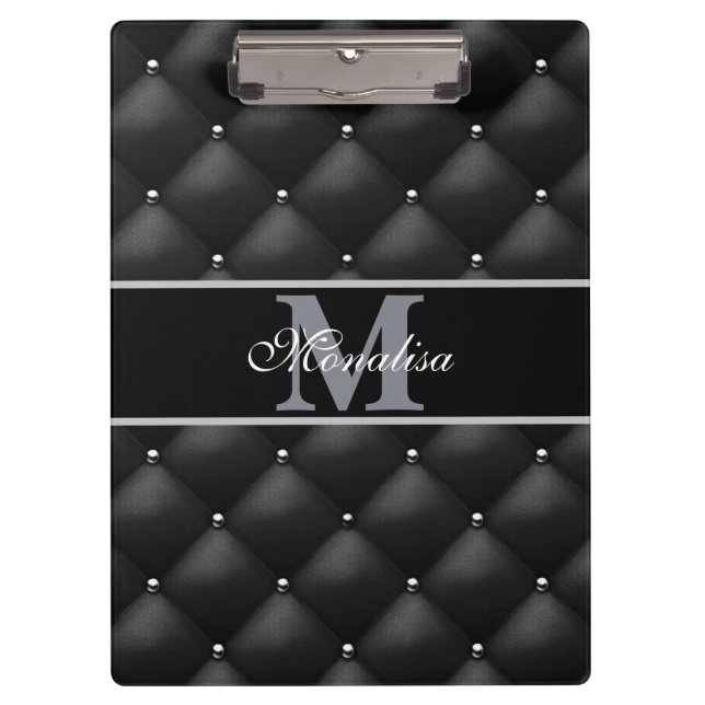 Pranchetas luxurious black design monogramed personalized   (Frente)