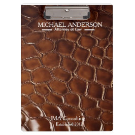 Pranchetas Luxury Brown Crocodile Leather Attorney at Law